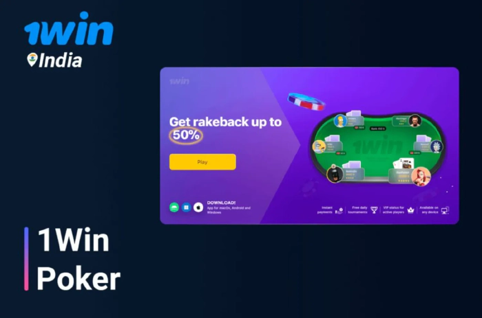 1win Poker Bonus Offers in India