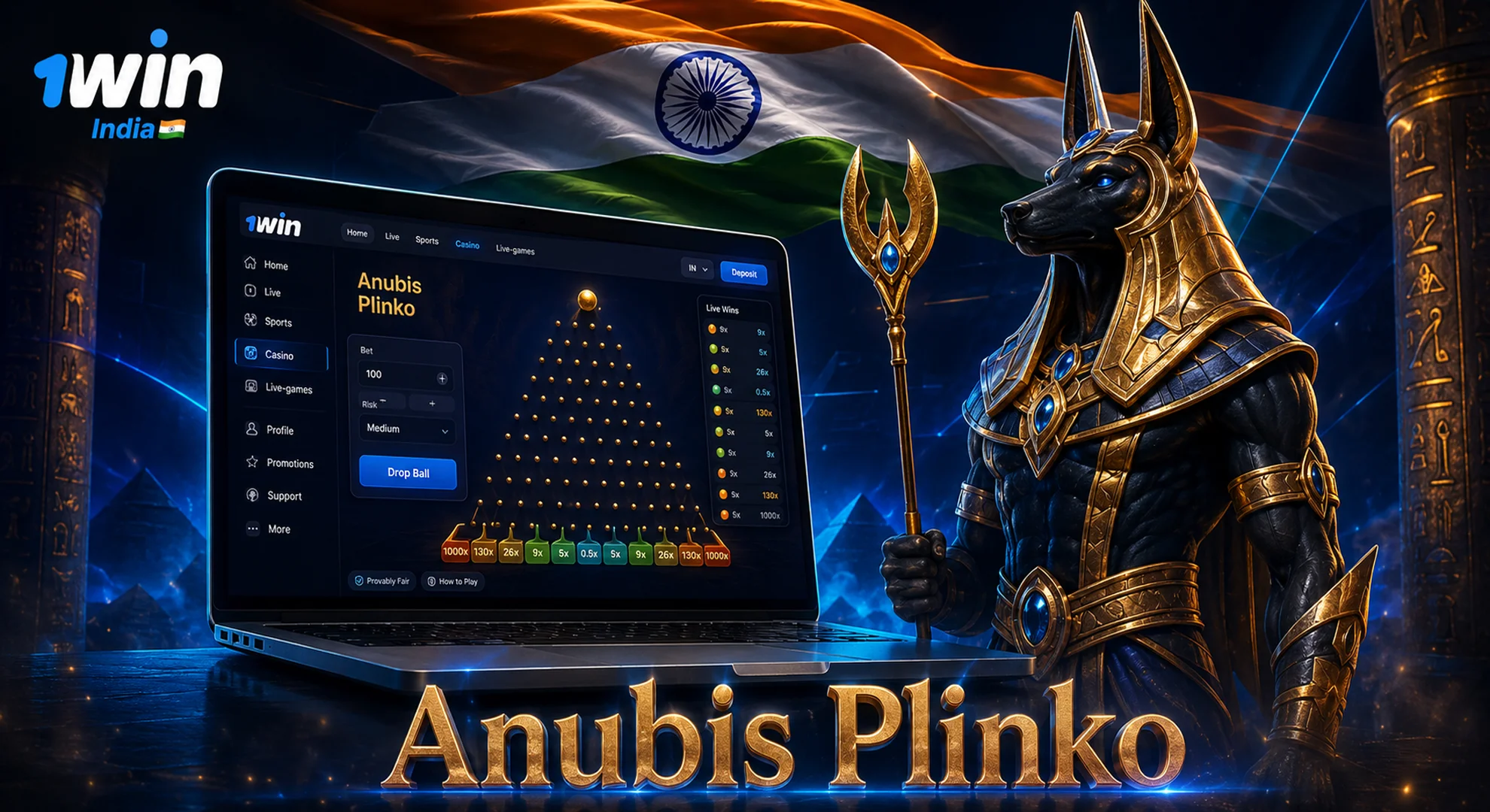 1win anubis plinko
